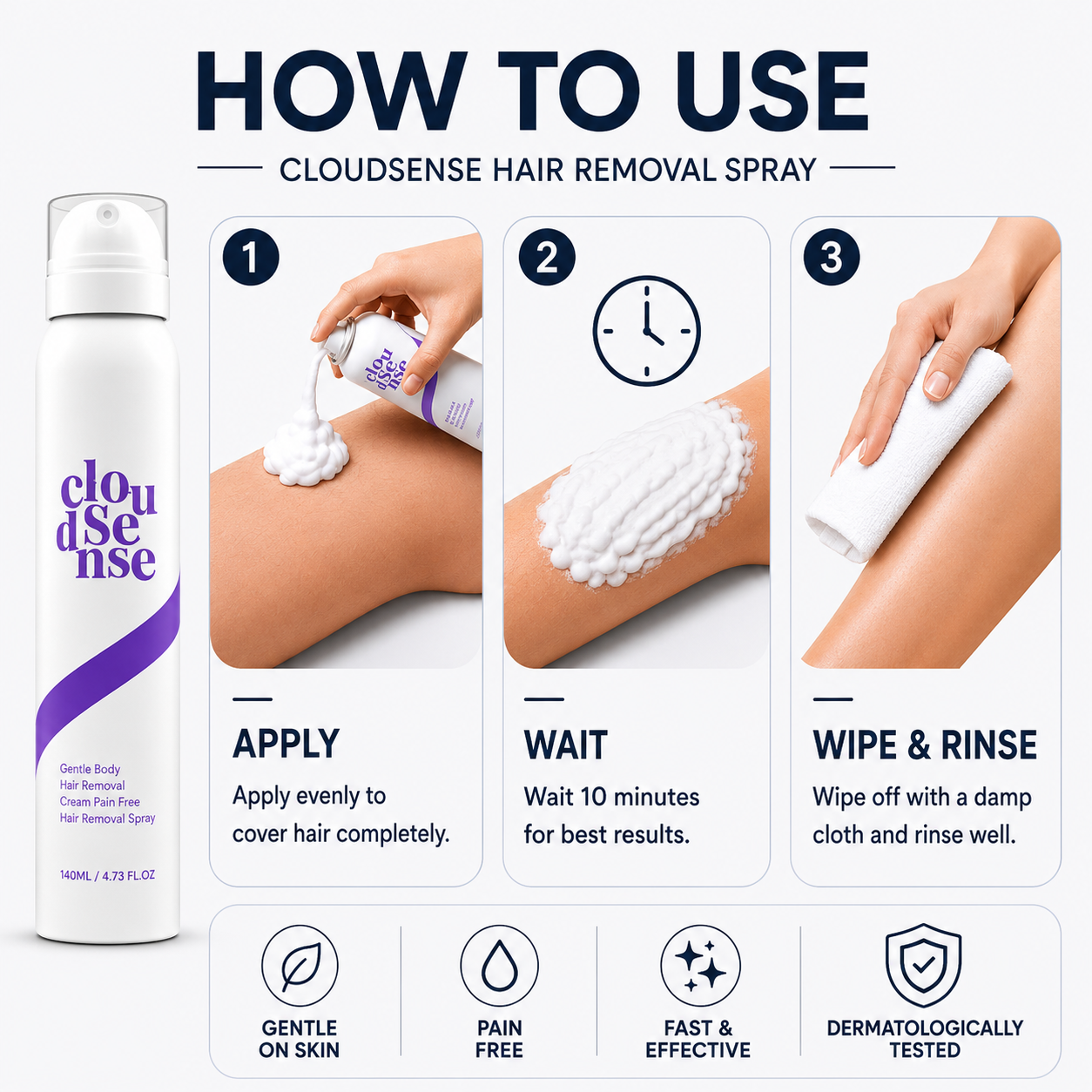 Cloud Sense™ Zero-Touch Hair Eraser